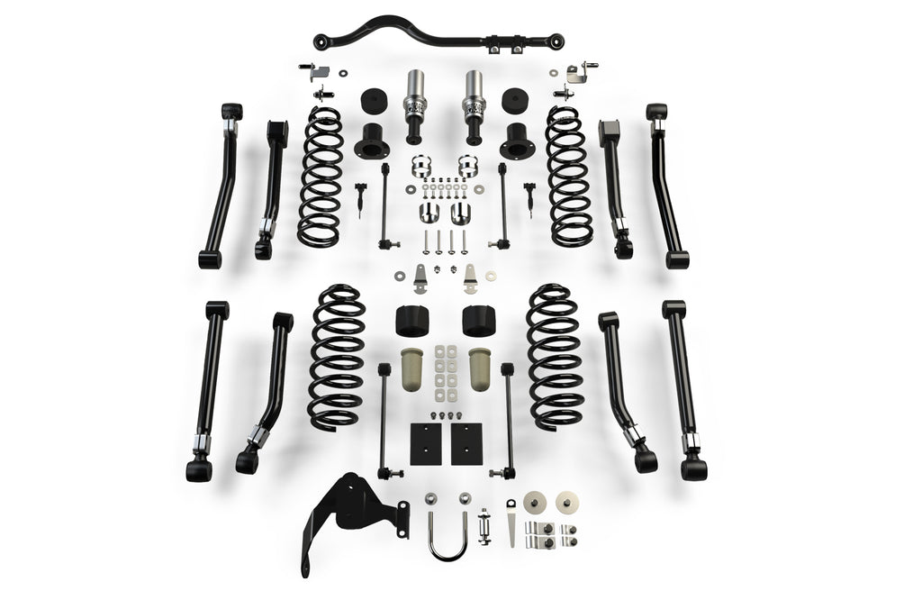 TeraFlex Jeep JKU 4-Door Outback Overland Suspension System (3” Lift) - No Shocks
