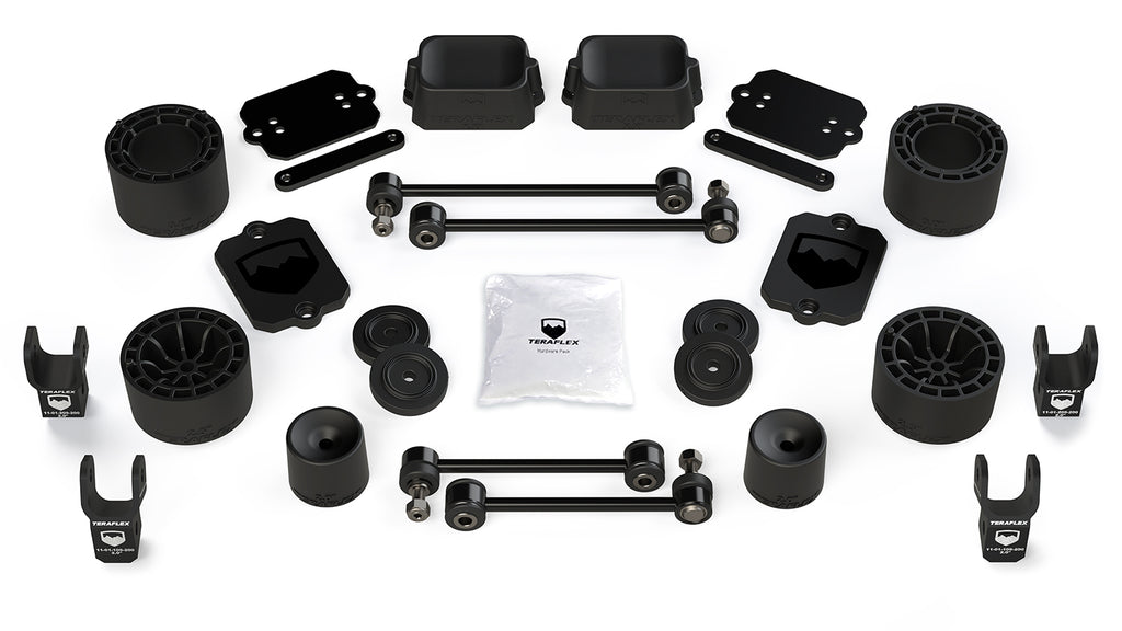 TeraFlex Jeep JLU / JL Sport/Sahara: 2.5” Performance Spacer Lift Kit & Shock Extensions