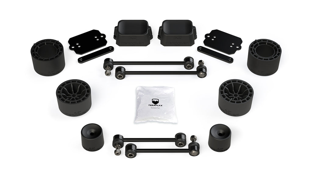 TeraFlex Jeep JLU / JL Rubicon: 2.5” Performance Spacer Lift Kit - No Shocks or Exts.