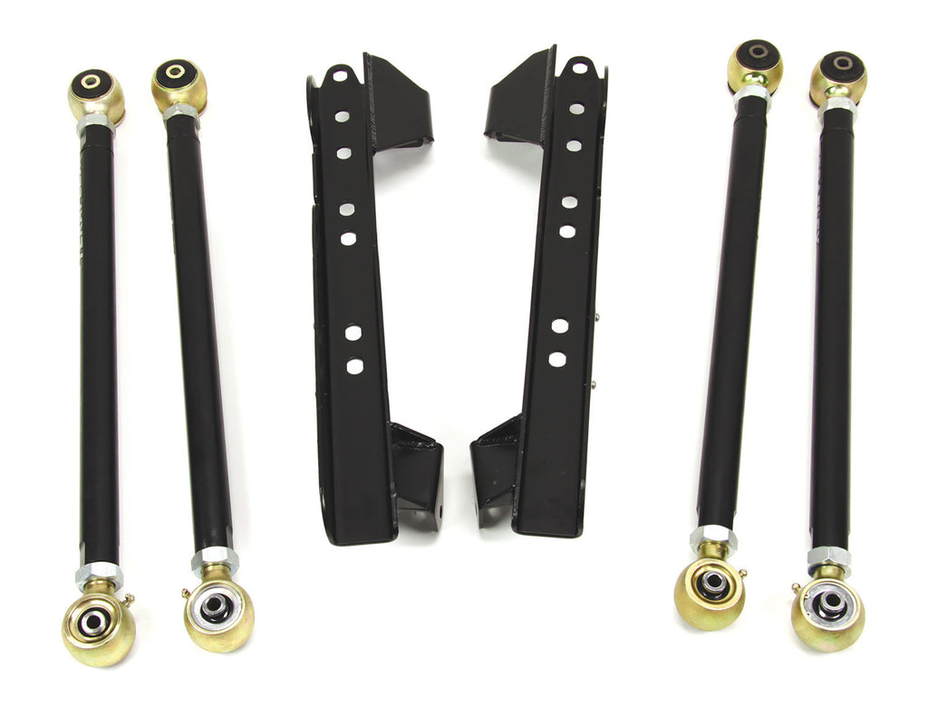 TeraFlex Jeep TJ: LCG Long Control Arm & Bracket Kit - Lower Adjustable (3-5” Lift)