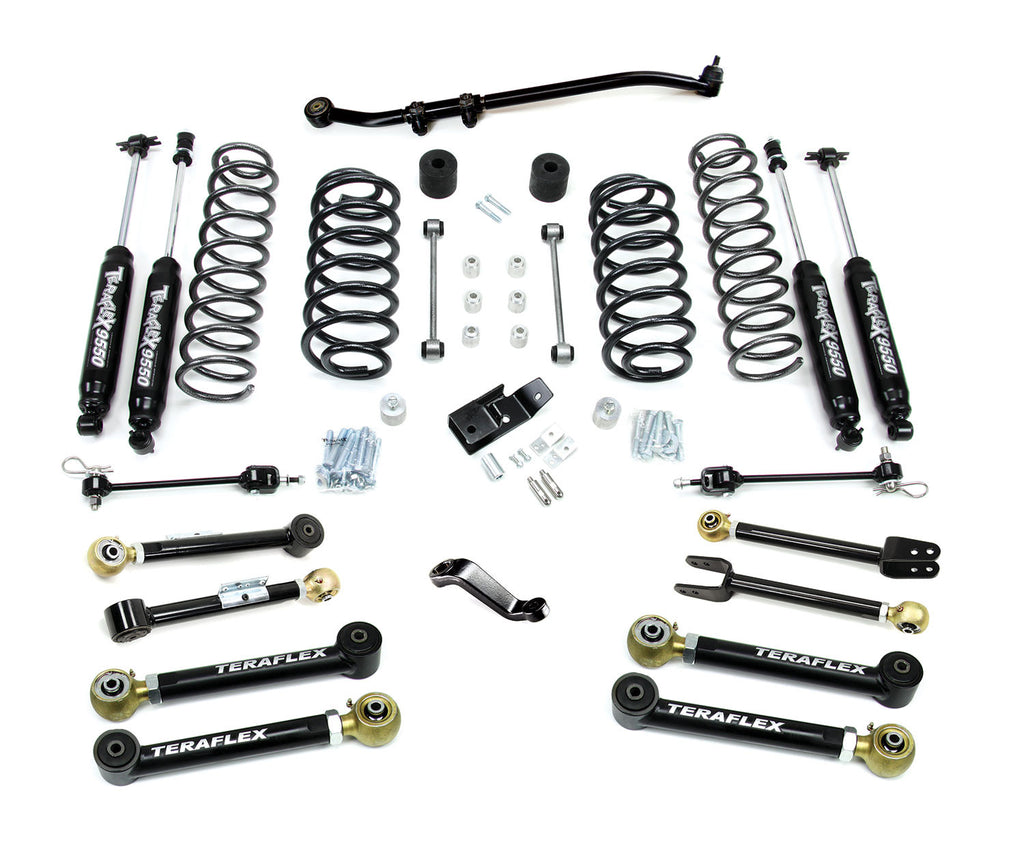 TeraFlex Jeep TJ 4” Suspension System w/ 8 Flexarms & 9550 Shocks