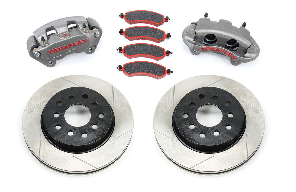 TeraFlex Jeep JK Front Big Brake Kit w/ Slotted Rotors