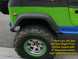 GenRight Jeep CJ7 Full Corner Guards STRETCH Opening - Aluminum