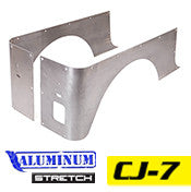 GenRight Jeep CJ7 Full Corner Guards STRETCH Opening - Aluminum