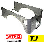 GenRight Jeep TJ Full Corner Guards STRETCH Opening - Steel