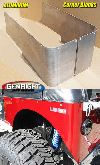 GenRight Jeep Full Corner Guard Blank - Aluminum