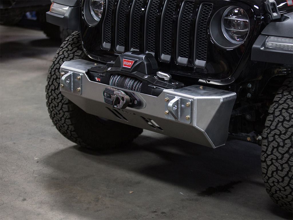 GenRight Jeep JLU / JL STUBBY FRONT BUMPER - ALUMINUM