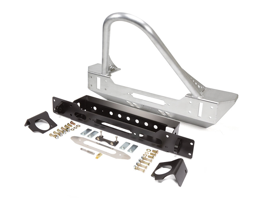 GenRight Jeep JK Front Winch Bumper w/ Boulder Style Stinger - Aluminum