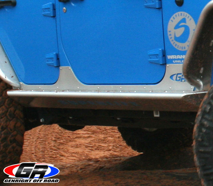 GenRight Jeep JK 4 Door Rocker Guards - Aluminum