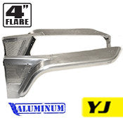 GenRight Jeep YJ Front 4 Inch Tube Fender Set - Aluminum