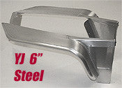 GenRight Jeep YJ Front 6 Inch Tube Fenders - Steel