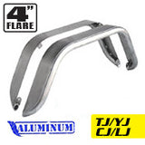 GenRight Jeep 4 Inch Rear Tube Flare Set - Aluminum