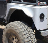 GenRight Jeep 4 Inch Extreme Rear Tube Flare Set - Steel