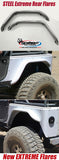 GenRight Jeep 4 Inch Extreme Rear Tube Flare Set - Steel