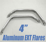 GenRight Jeep 4 Inch Extreme Rear Tube Flare Set - Aluminum