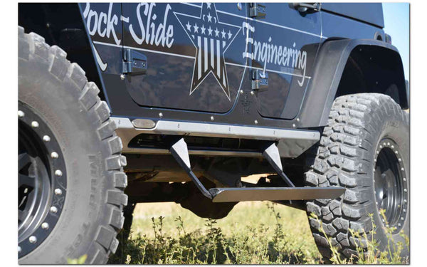パーツ ROCKSLIDE ENGINEERING Jeep Wrangler JK Rock-Slide Engineering Jeep Wrangler Step Slider Rocker