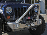 GenRight Jeep JK Front Winch Bumper w/ Boulder Style Stinger - Aluminum