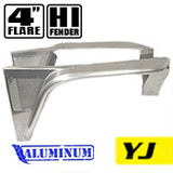 GenRight Jeep YJ 4 Inch Front Hi Tube Fender Set - Aluminum