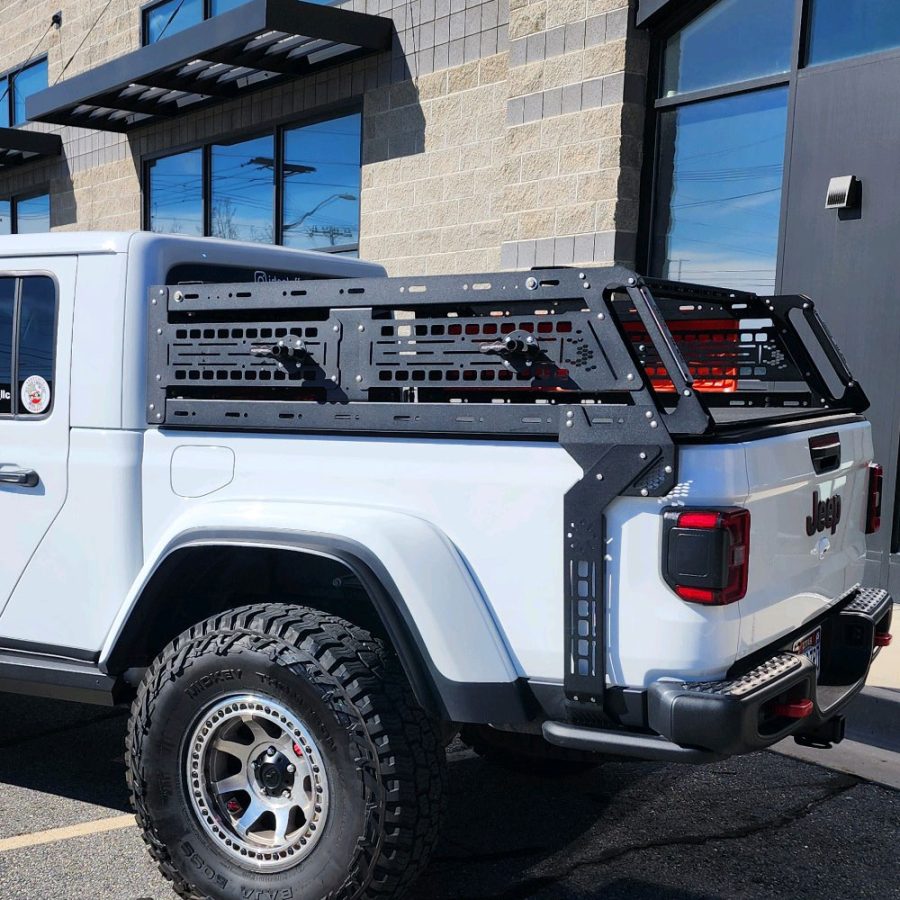 Rock Slide Engineering Jeep Gladiator Overland Basic Rack with Rear Quarter Side Panels