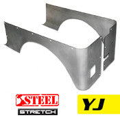 GenRight Jeep YJ Full Corner Guards STRETCH Opening - Steel