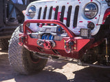 GenRight Jeep JK Front Low Profile Winch Bumper w/ Hoop - Aluminum