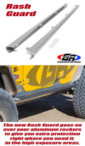 Genright Rash Guards GenRight Jeep JK 4 Door Rash Guard for Rocker Guards - Steel – iDeal ...