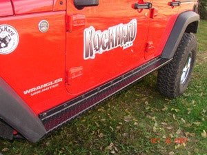 Rock Hard 4x4 Jeep JK Boat Side Rock Sliders Tread Plate