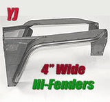 GenRight Jeep YJ Front 4 Inch Hi Tube Fenders - Steel