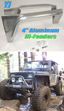 GenRight Jeep YJ 4 Inch Front Hi Tube Fender Set - Aluminum