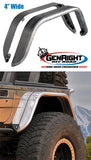GenRight Jeep 4 Inch Rear Tube Flare Set - Aluminum
