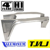 GenRight Jeep TJ / LJ Front 4 Inch Hi Tube Fenders - Aluminum