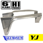 GenRight Jeep YJ 6 Inch Front Hi Tube Fender Set - Aluminum